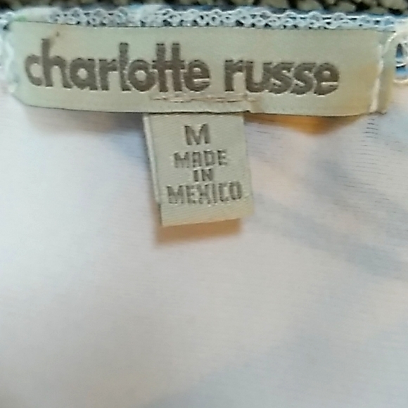 Charlotte Russe White Tropical Bathing Suit. Size Medium - Picture 7 of 7